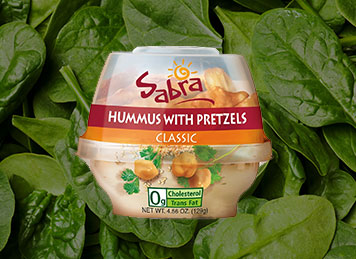 Hummus and pretzel snack pack for a healthy snack