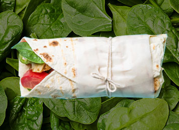Fresh wrap with chicken and vegetables